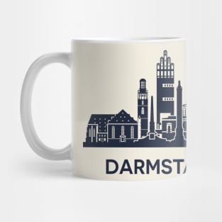 Darmstadt Skyline Emblem Mug